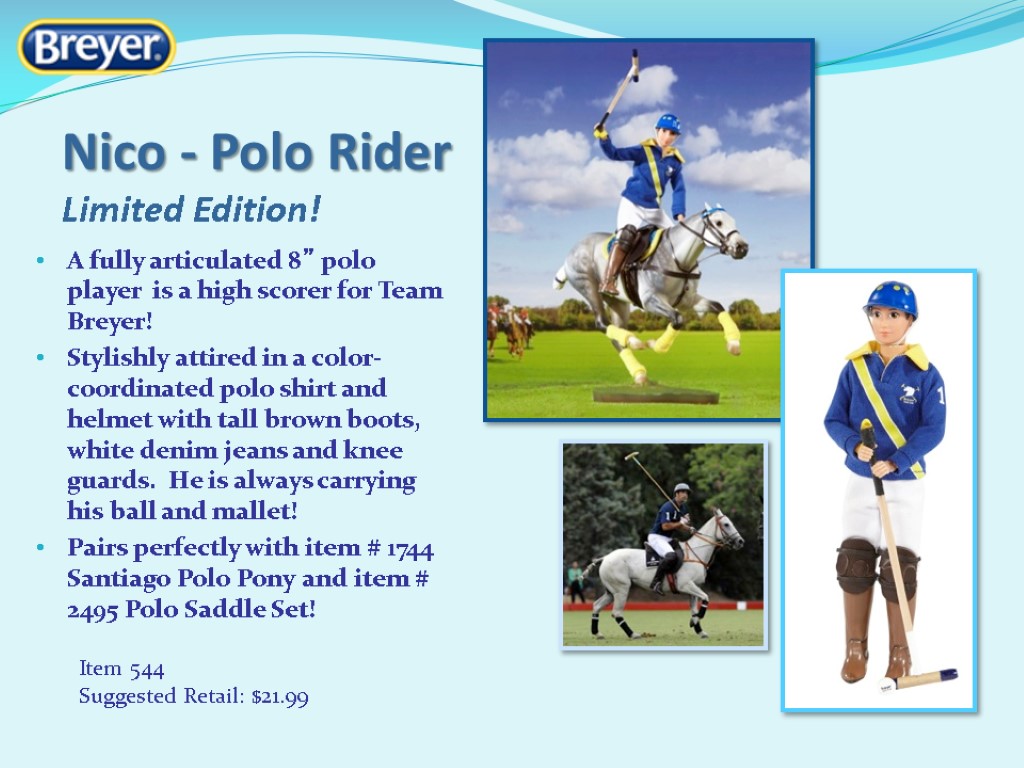 Nico - Polo Rider Limited Edition! A fully articulated 8” polo player is a